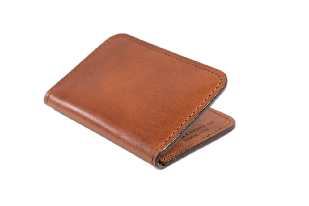 No.52 Buck Brown wallet at an angle